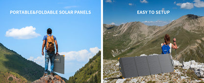 Pecron PV300 Portable Solar Panel - 300W Monocrystalline, IP67 Waterproof, 4-Fold Design