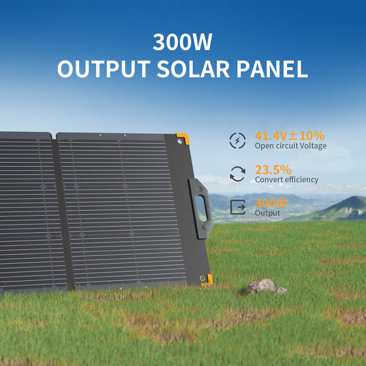 Pecron PV300 Portable Solar Panel - 300W Monocrystalline, IP67 Waterproof, 4-Fold Design