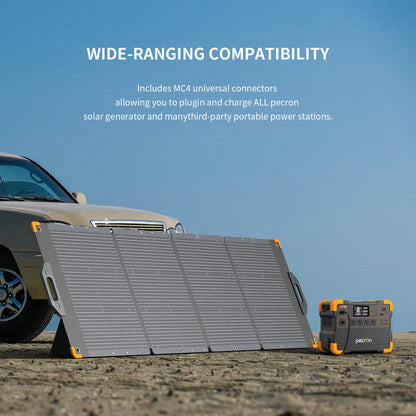 Pecron PV300 Portable Solar Panel - 300W Monocrystalline, IP67 Waterproof, 4-Fold Design