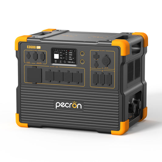 Pecron E3600 LFP Portable Power Station - 3,600W LiFePO4 Solar Generator (3,072Wh, Expandable)