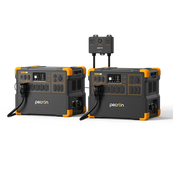 Pecron E3600 LFP Portable Power Station - 3,600W LiFePO4 Solar Generator (3,072Wh, Expandable)