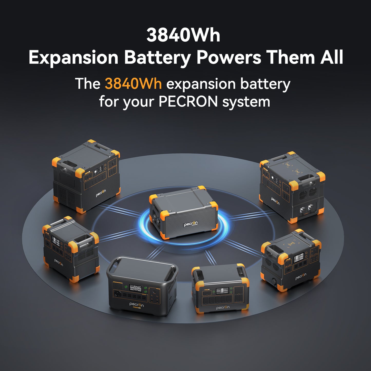 Pecron EP3800-48V Expansion Battery - 3,840Wh LiFePO4 Add-On (Compatible with E3600 LFP, E3800 LFP, and more)